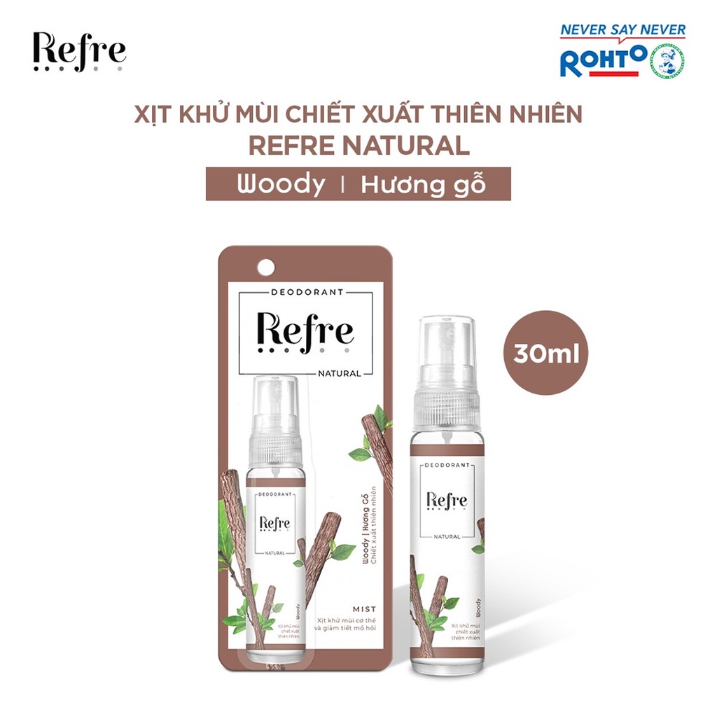 Xịt Khử Mùi Refre Natural 30ml