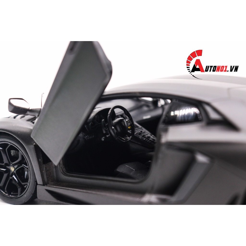 MÔ HÌNH XE LAMBORGHINI AVENTADOR LP700-4 MATTBLACK 1:24 WELLY 4653