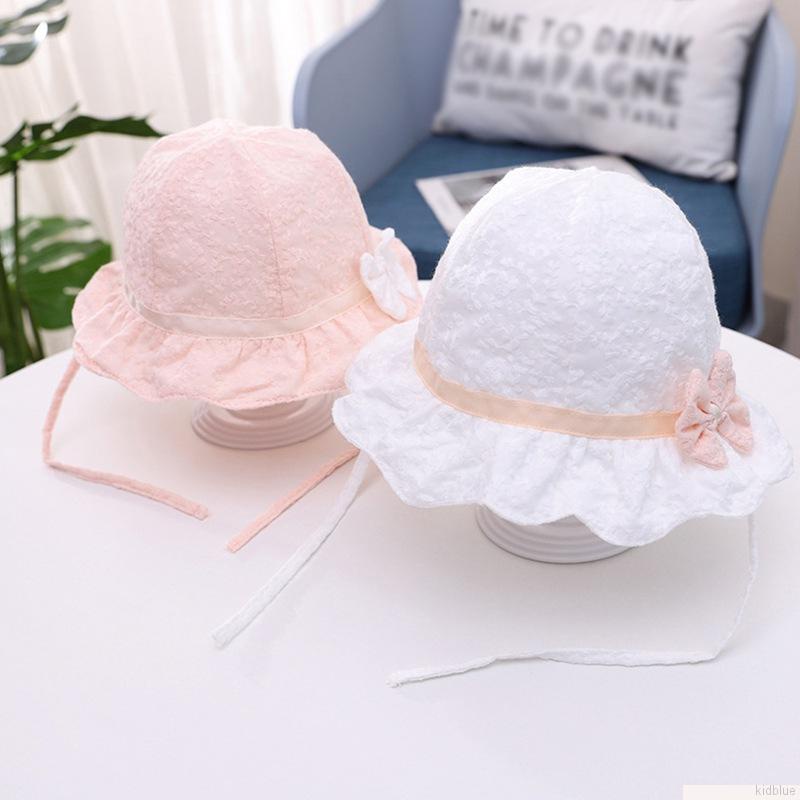 Mũ tai bèo đính nơ dễ thương cho bé gái