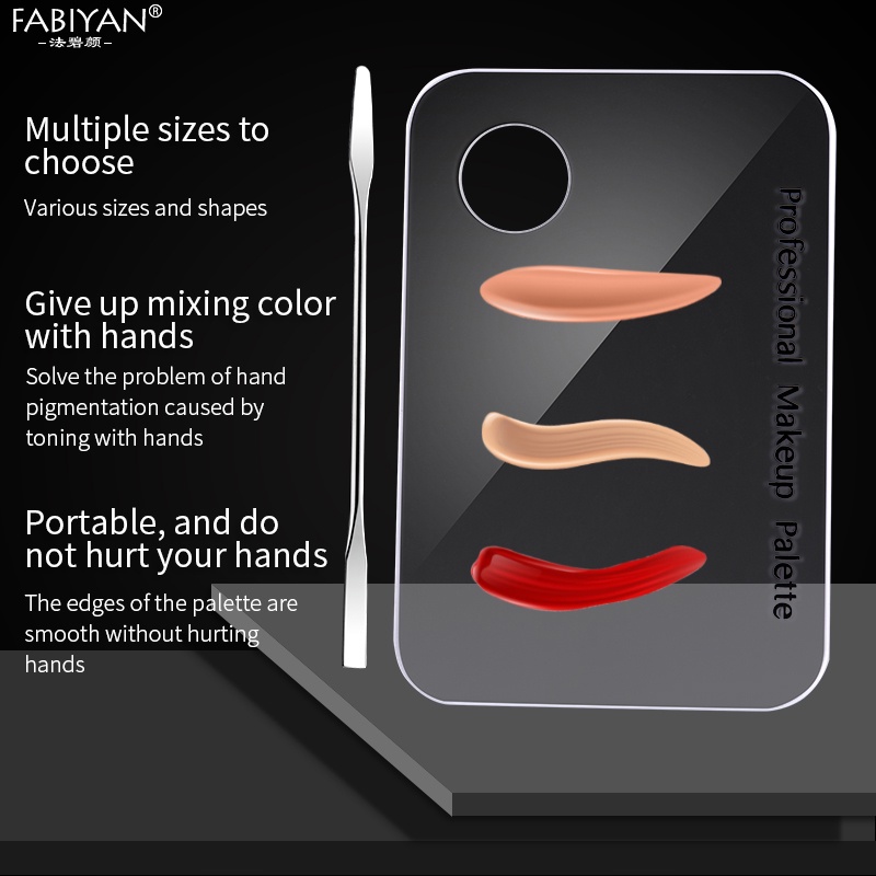 Bảng Màu Acrylic，Bảng pha màu acrylic +que trộn kem nền FABIYAN