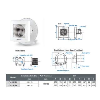 Quạt thông gió Panasonic FV10EGK (FV-10EGK) - 8W