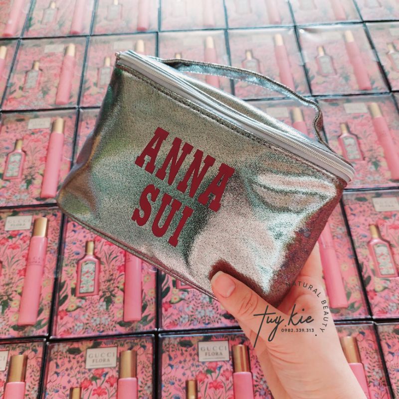 Cốp Mỹ Phẩm Anna Sui 2 Màu Tím_Bạc