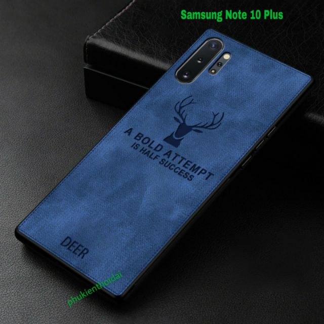 Ốp lưng Samsung Galaxy Note 10 Plus / Note 20 Ultra / S22 Ultra chống sốc vải đầu hươu cao cấp