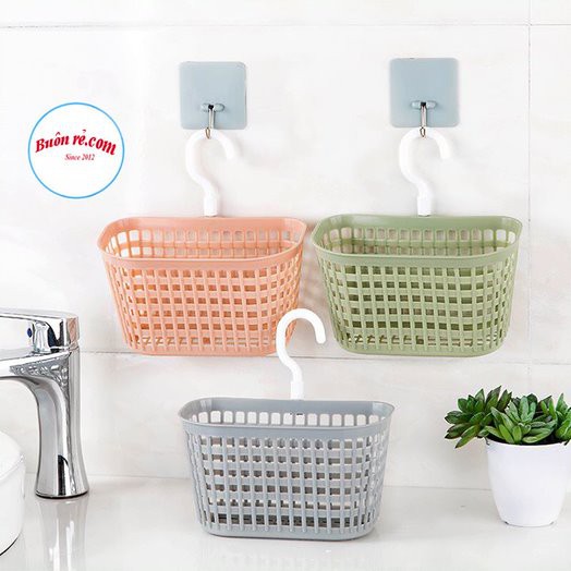 Rổ treo bồn rửa bát, nhà tắm có móc Việt Nhật  - Rổ treo đồ tiện ích có móc  Br01441
