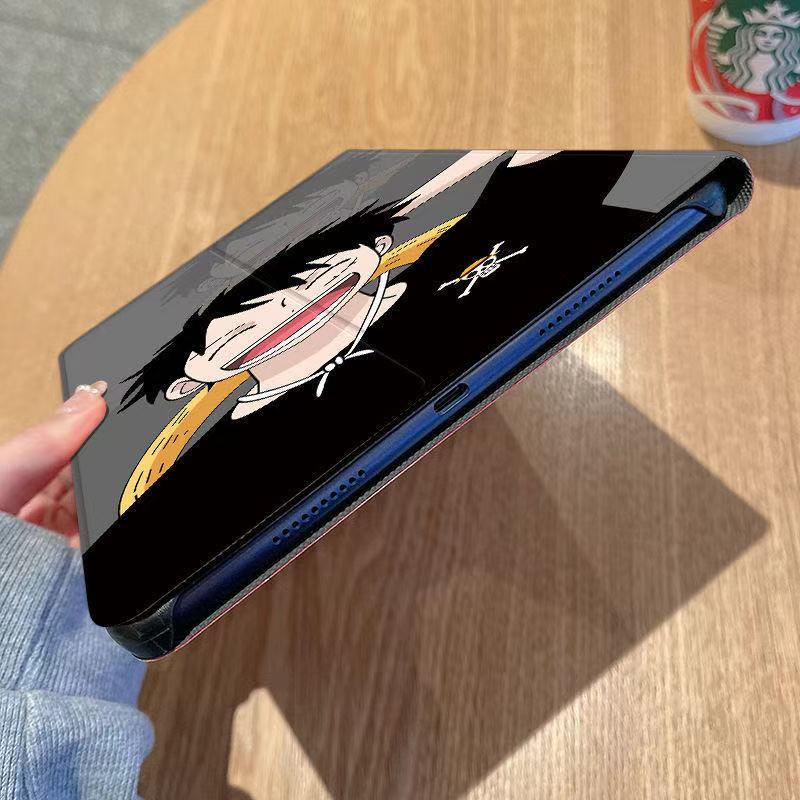 Hoạt Hình Monkey D. Ốp Máy Tính Bảng Hình Luffy Cho apple ipad air ipad mini 123456 Bao Da Máy Tính Bảng Thời Trang Cho ipad 9.7inch 10.2inch 11inch Ốp