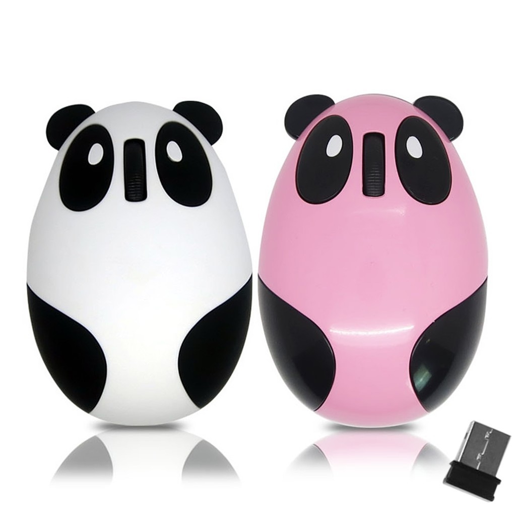 Chuột Quang Không Dây Hình Gấu Trúc Dễ Thương Cho PC Và Laptop