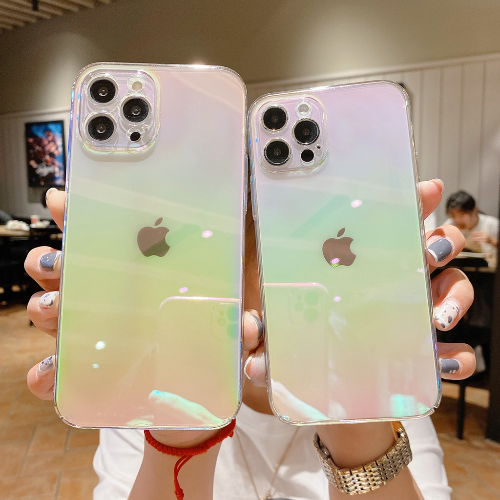 Ốp Điện Thoại Acrylic Trong Suốt Sáng Bóng Cho Iphone 12 11 Pro Max X Xr Xs Max 7 + 8 Plus Se 2020 12mini