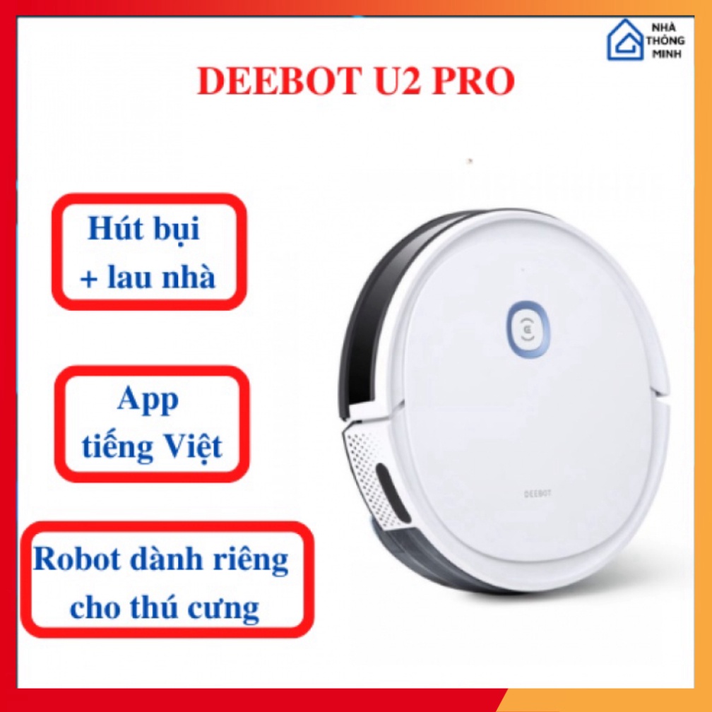 Robot hút bụi lau nhà Ecovacs Deebot U2 Pro - Hàng trưng bày mới 99%