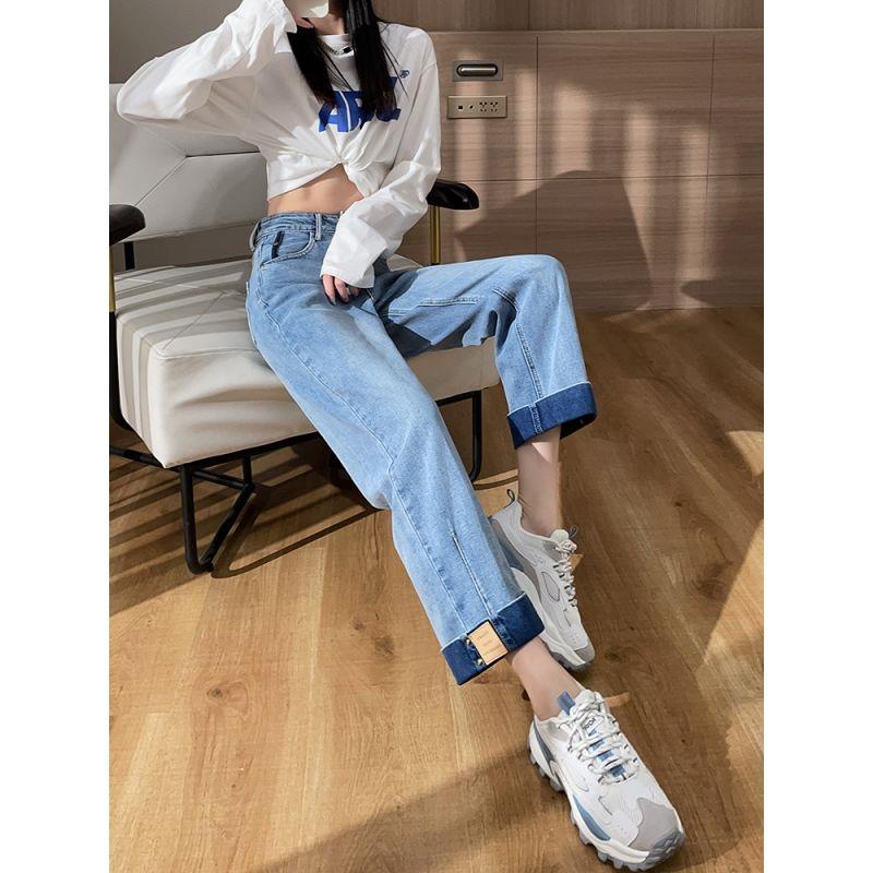 Quần denim Nữ Dài Ôm Dáng Phong Cách Hàn Quốc