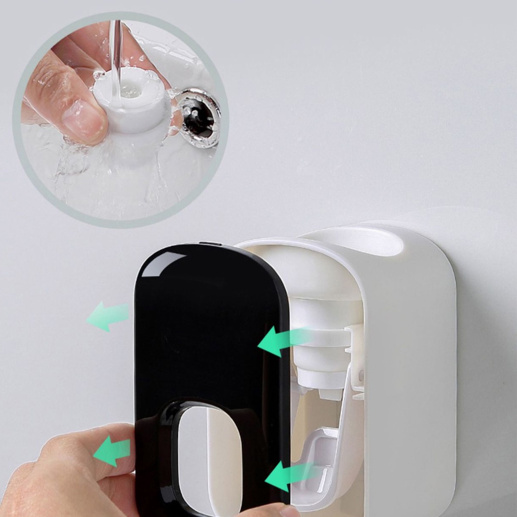 Giá đựng tuýp kem đánh răng hỗ trợ bóp kem tự động gắn tường tiện dụng cho nhà tắm