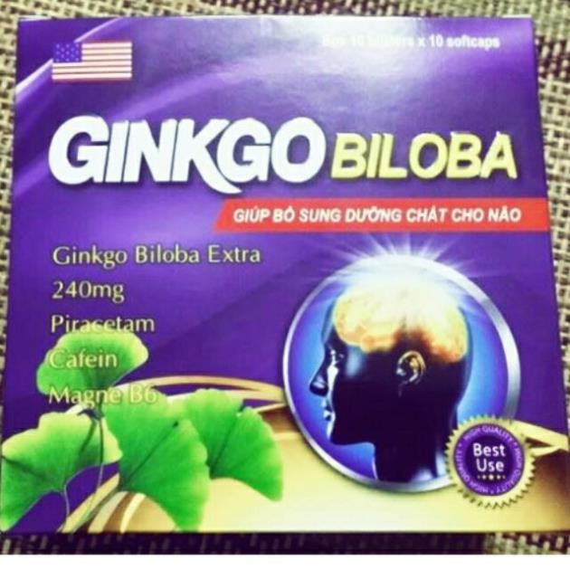 Hoạt huyết dưỡng não Ginkgo biloba 240mg - HỘP 100V