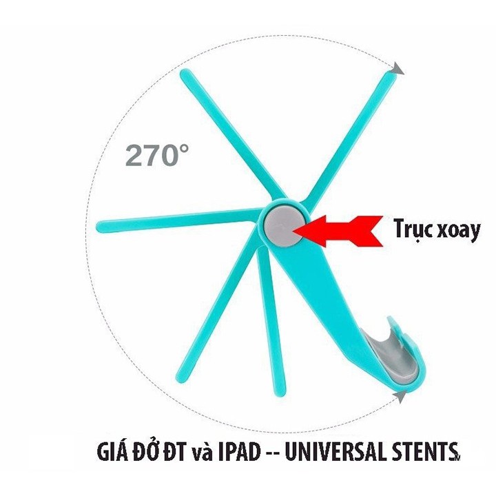 [GIẢM GIÁ THÁNG 9] Kệ đỡ - giá đỡ điện thoại máy tính bảng xoay 270 độ