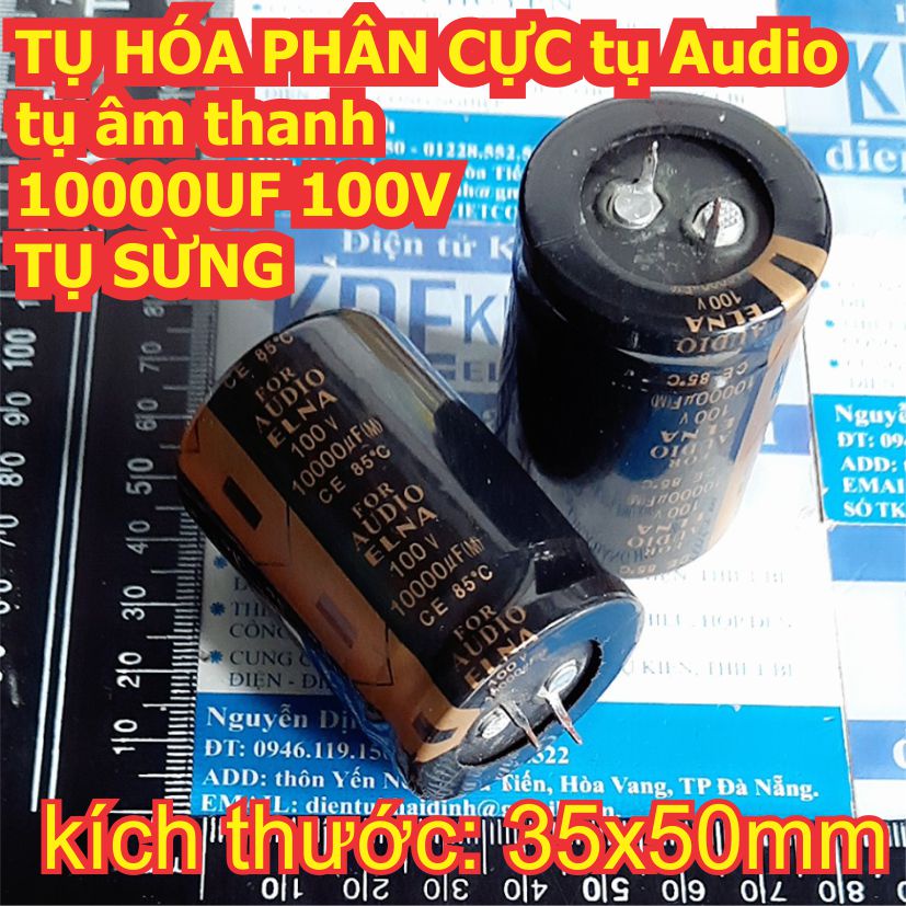 TỤ HÓA, TỤ PHÂN CỰC tụ Audio, tụ âm thanh 10000UF 100V (thay tốt cho loại 63V) TỤ SỪNG kde1840