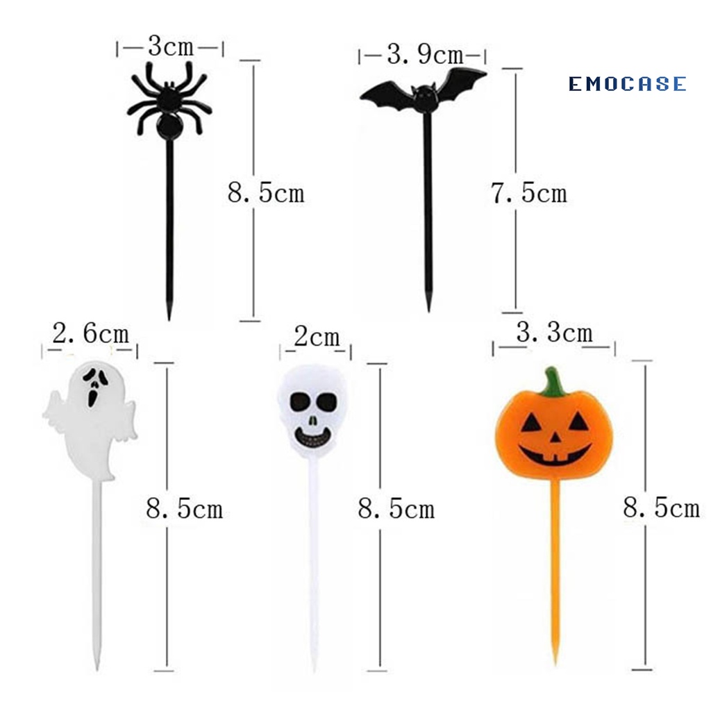 1 Bộ Que Gắp Trái Cây Bằng Nhựa Cấp Thực Phẩm Dùng Cho Halloween