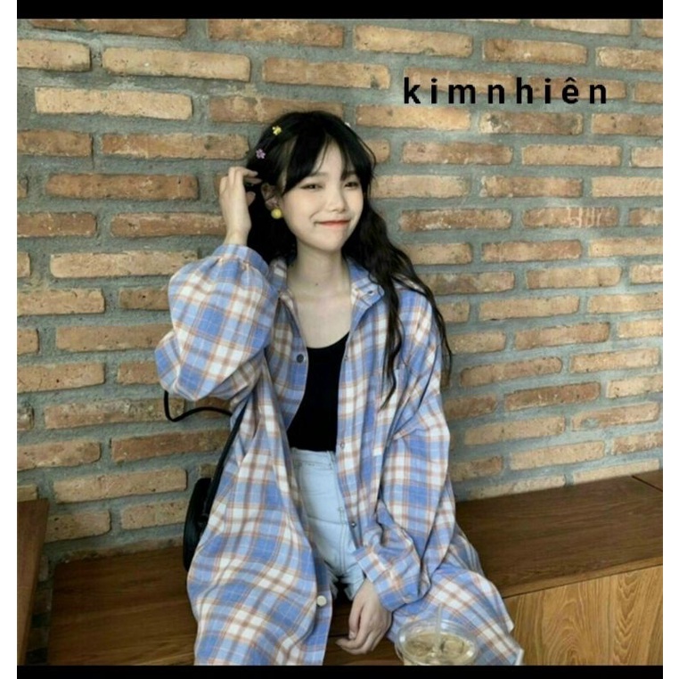 Áo sơ mi form rộng kẻ sọc chất dày thụng 💠💠 Như hình ✅