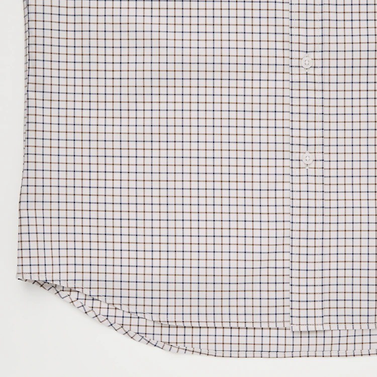 [Auth Uniqlo] Áo Sơ Mi Kẻ Sọc Cotton Mịn Dài Tay Nam Uniqlo - Nhật Bản