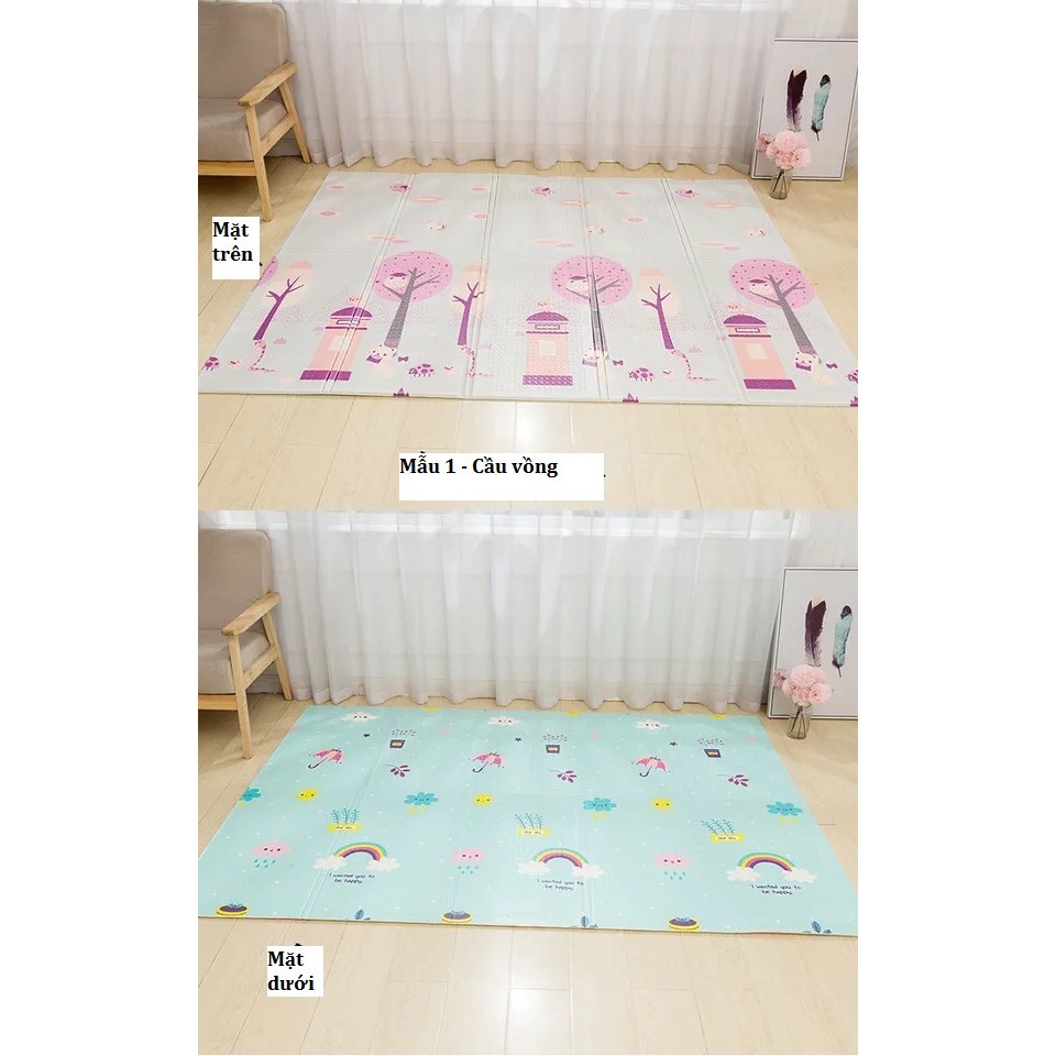 Thảm XPE phủ Silicon 2 mặt gấp gọn