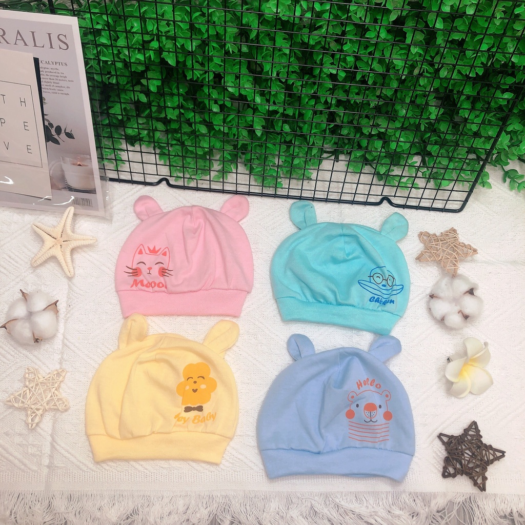 Bao tay chân cho bé sơ sinh kèm mũ hàng cotton Việt Nam cao cấp Acute baby