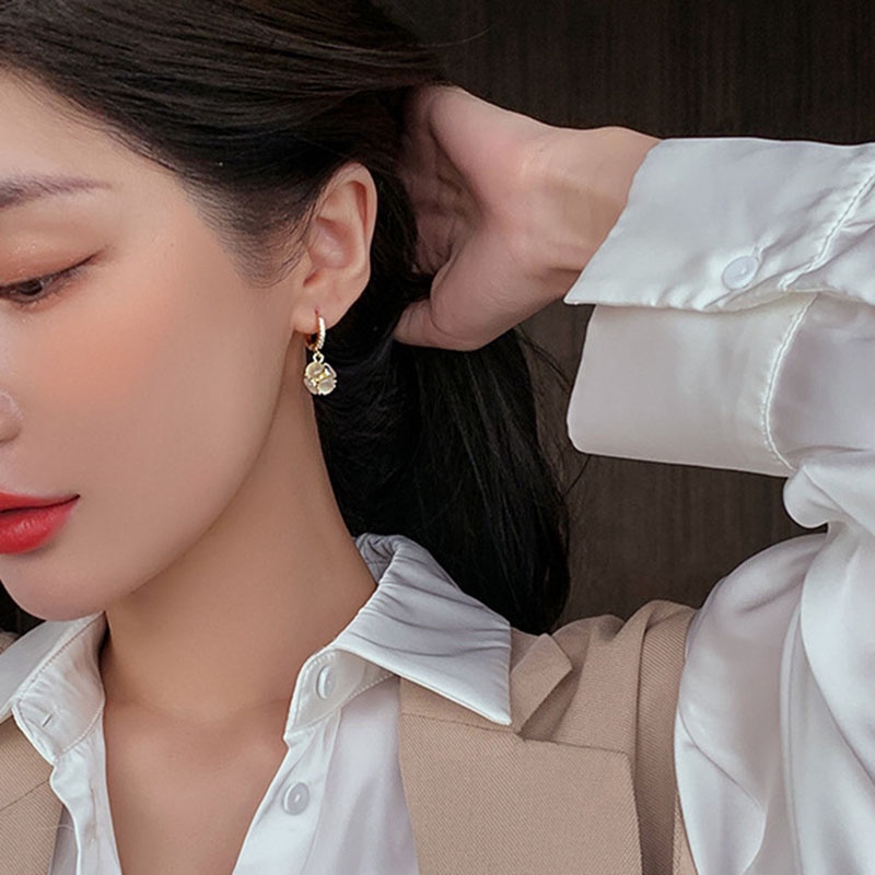 Bông Tai Đính Đá Opal JP5