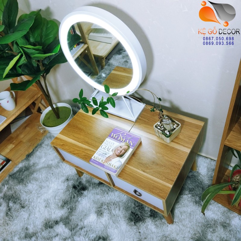 Bàn Trang Điểm Mini Ngồi Bệt YOUR HOUSE Kích Thước 40cm x 60cm x 35cm