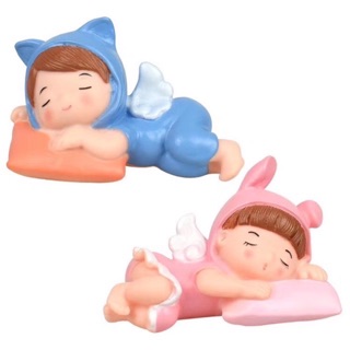 Combo 2 em bé ngủ trang trí bánh kem, bánh sinh nhật