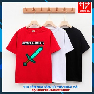 (SALE 50%) Áo thun In Hình Kiếm Minecraft Cho Trẻ Em Vải Thái F156  cực ngầu giá rẻ