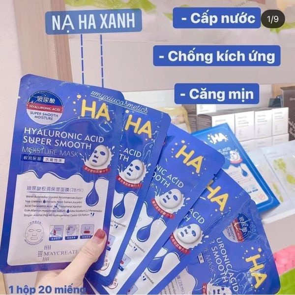 Mặt Nạ Dưỡng Ẩm Dưỡng Trắng Da HA Maycreate Mask Ha 1 miếng Hàng Nội Địa Trung.