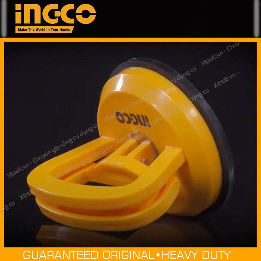 Giác hút kính cầm tay INGCO HSU025001 115mm giác hút chân không nhựa ABS siêu bền trọng lượng nâng kính tối đa 25kg
