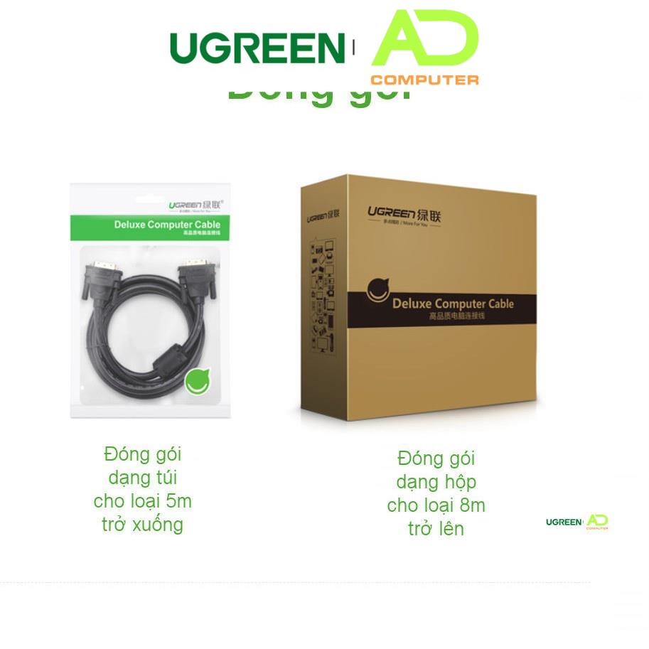 Cáp tín hiệu DVI-D (24+1) 2 đầu đực, độ dài từ 1.5-15m UGREEN DV101 - Hàng phân phối chính hãng - Bảo hành 18 tháng