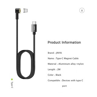 Cáp Sạc TypeC Magnet Cable JYNYA 2m
