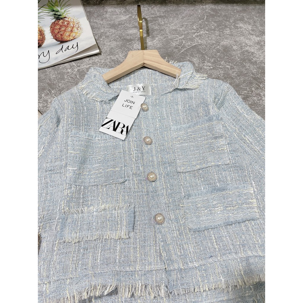 Set Dạ Cúc Ngọc Túi Ngực Chân Váy | BigBuy360 - bigbuy360.vn