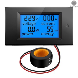 B&o 100a ac 80v-260v 20a /100a 4 in 1 digital lcd panel digital power watt monitor current voltmeter ammeter voltage kwh multimeter tester meter with current transformer ct