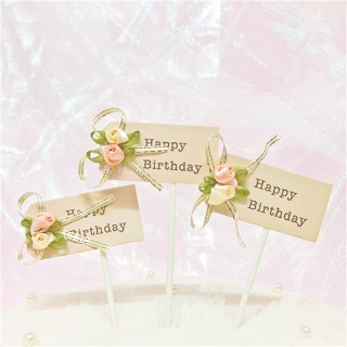 Thiệp giấy cắm happy birthday( Giá 1 vỉ 3 cái)