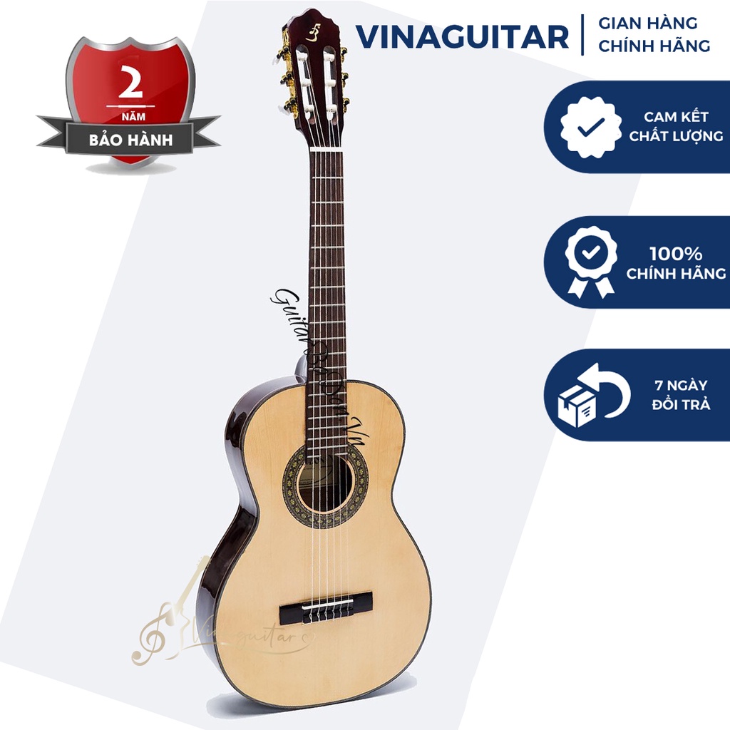 Đàn Guitar Classic Ba Đờn 3/4 Dam150 Chính Hãng - Đàn guitar mini trẻ em Ba Đờn có ty chỉnh cần