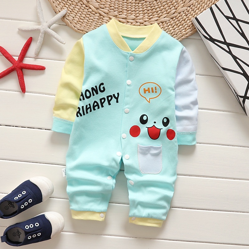 Bodysuit bộ liền thân Body cotton dài tay cho bé trai bé gái Hàng Quảng châu xuất Nhật Body100
