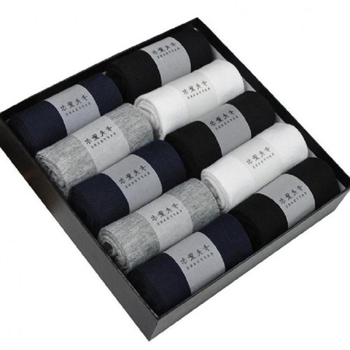 Tất chống thối chân cho nam hộp 10 đôi đủ màu