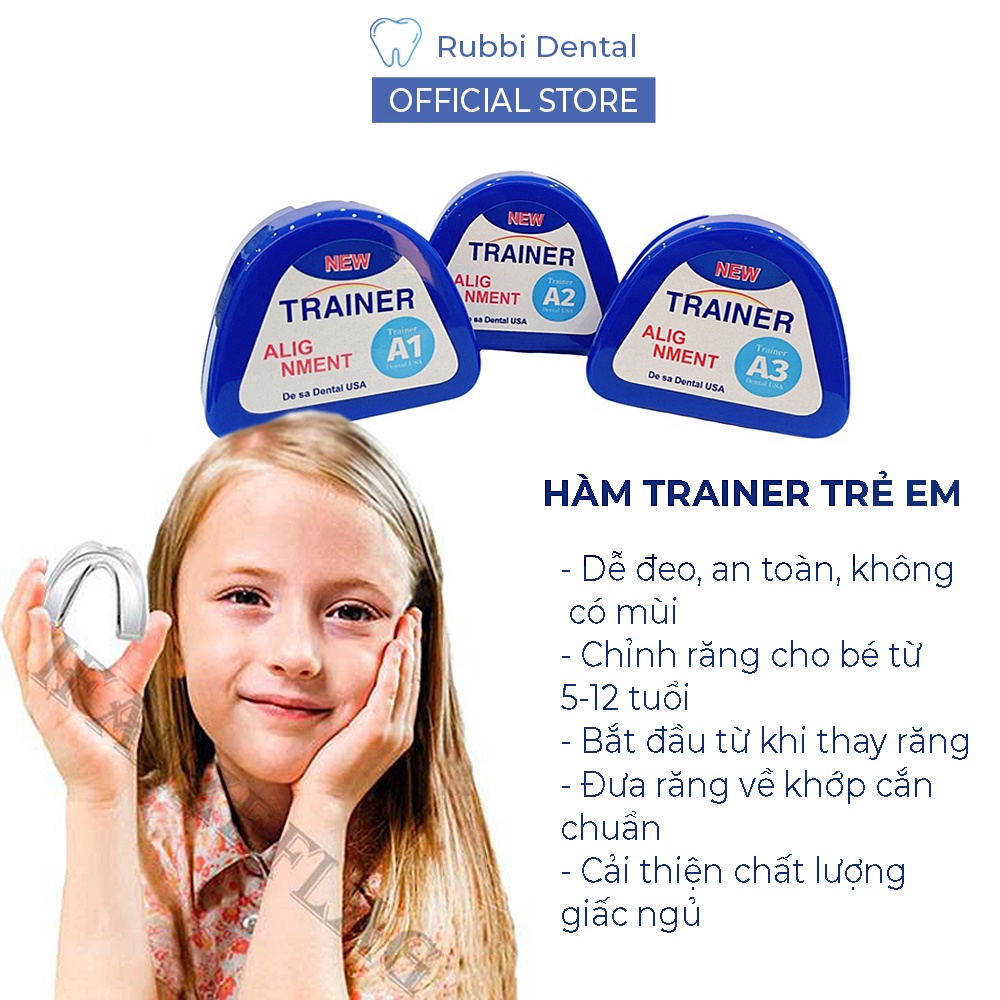 Niềng răng trong suốt tại nhà chính hãng Trainer - Bộ chỉnh nha dành cho trẻ em A1 + A2 + A3