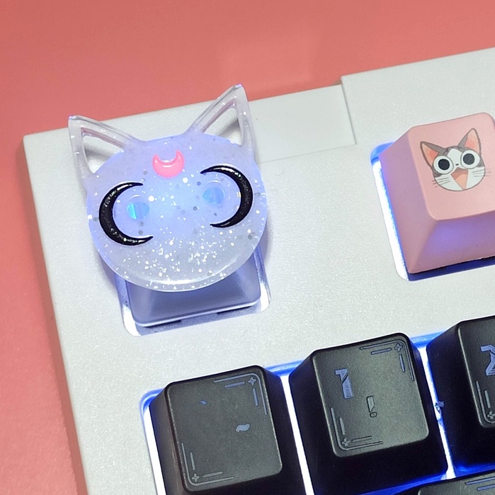 Nút Bàn Phím Cơ Bằng ABS Trong Suốt Hình Gấu Ngôi Sao Dễ Thương