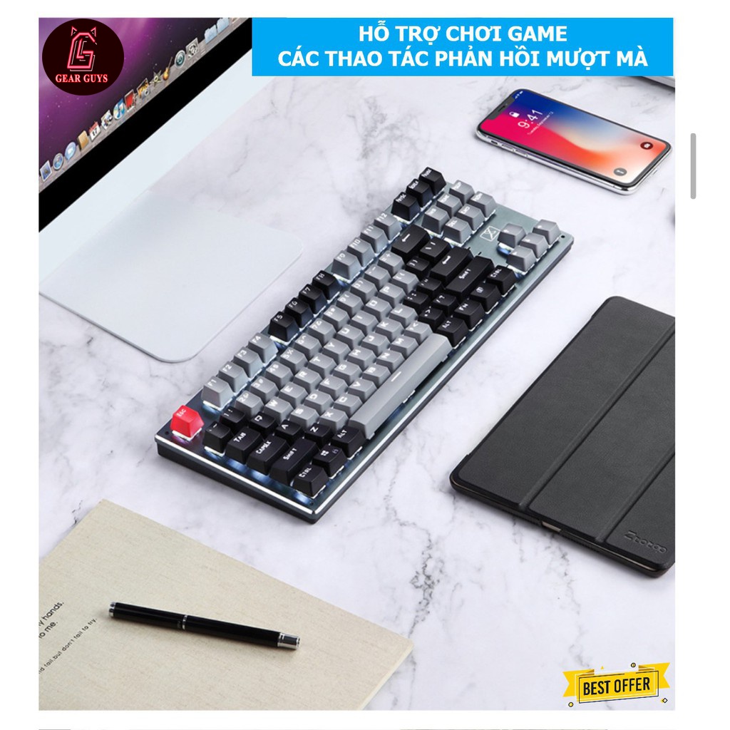 Bàn phím Cơ Bluetooth Không Dây XINMENG K950  Có Pin Sạc, LED Đẹp, Bàn phím Máy Tính PC Laptop, Máy Tính Bảng