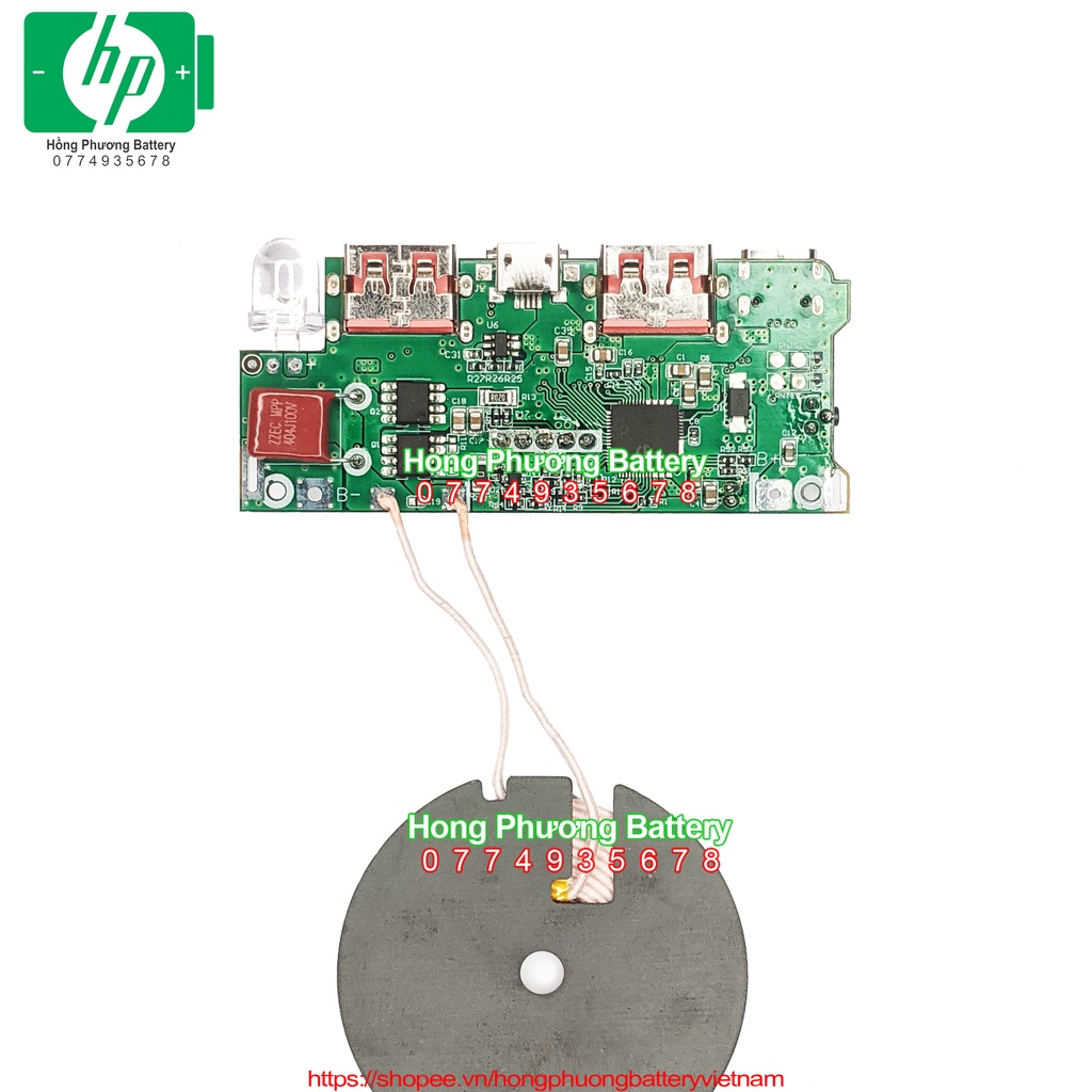 Mạch sạc dự phòng D.I.Y cho box mica sạc nhanh và không dây QC3.0 22W [ HP Battery ]