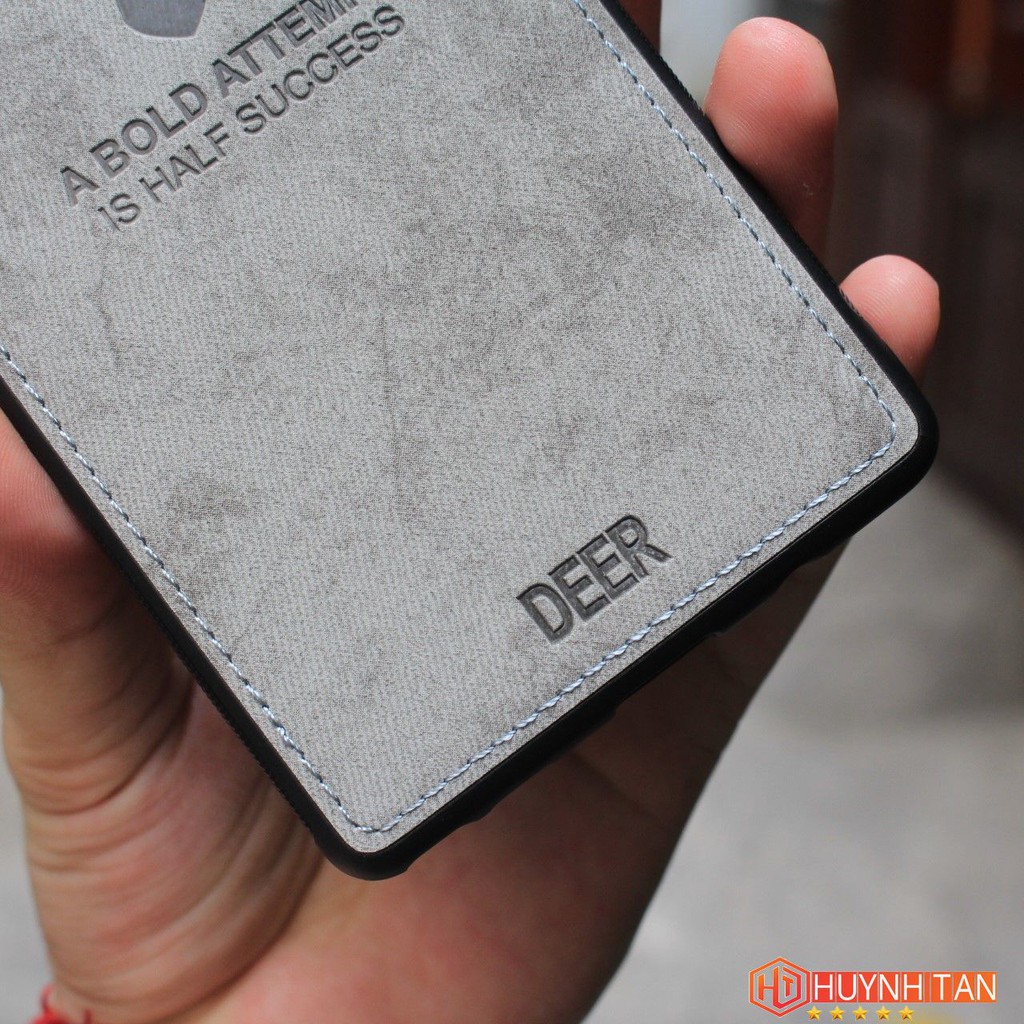 Ốp Lưng Samsung Note 9 Vân Da Khắc Hình Nai Viền Chỉ (Full màu) | BigBuy360 - bigbuy360.vn