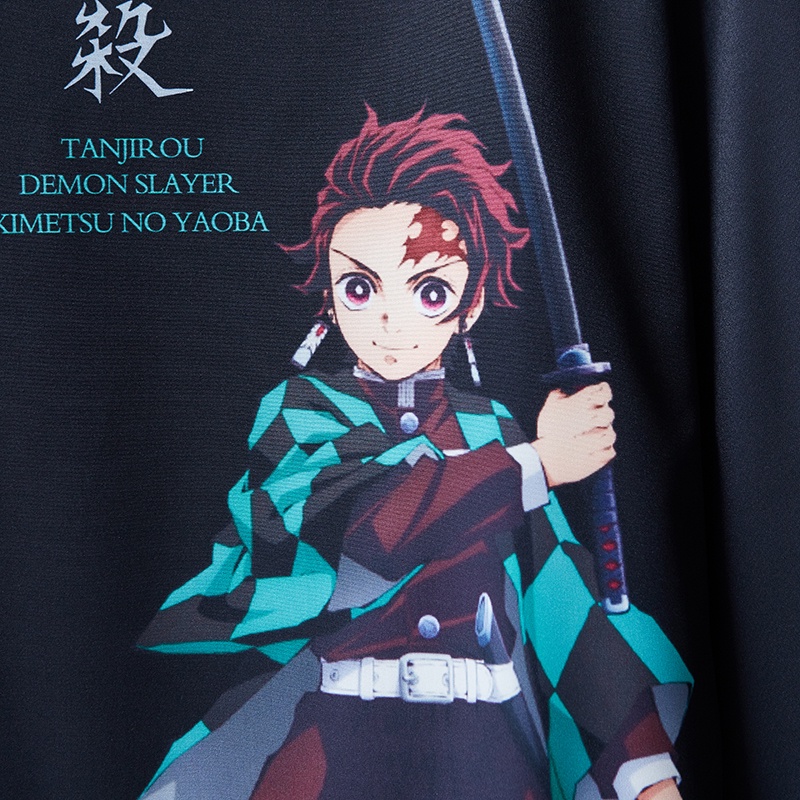 Áo Khoác Kimono Tay Lỡ Dáng Rộng In Hình Anime Demon Slayer Thời Trang Unisex