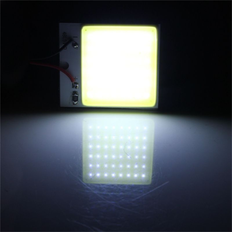 Colorfulswallowfly 48SMD Car COB LED Panel T10 COB Chip Festoon Dome Panels Interior Reading Light CSF