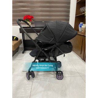 Xe đẩy combi mechacal first CA-400 đen phối caro xám đen