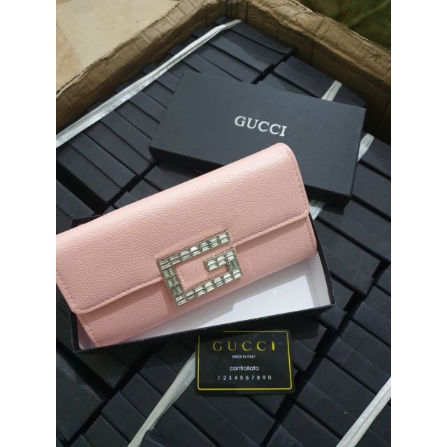 Ví chữ G mặt đá size 20 fullbox da sần