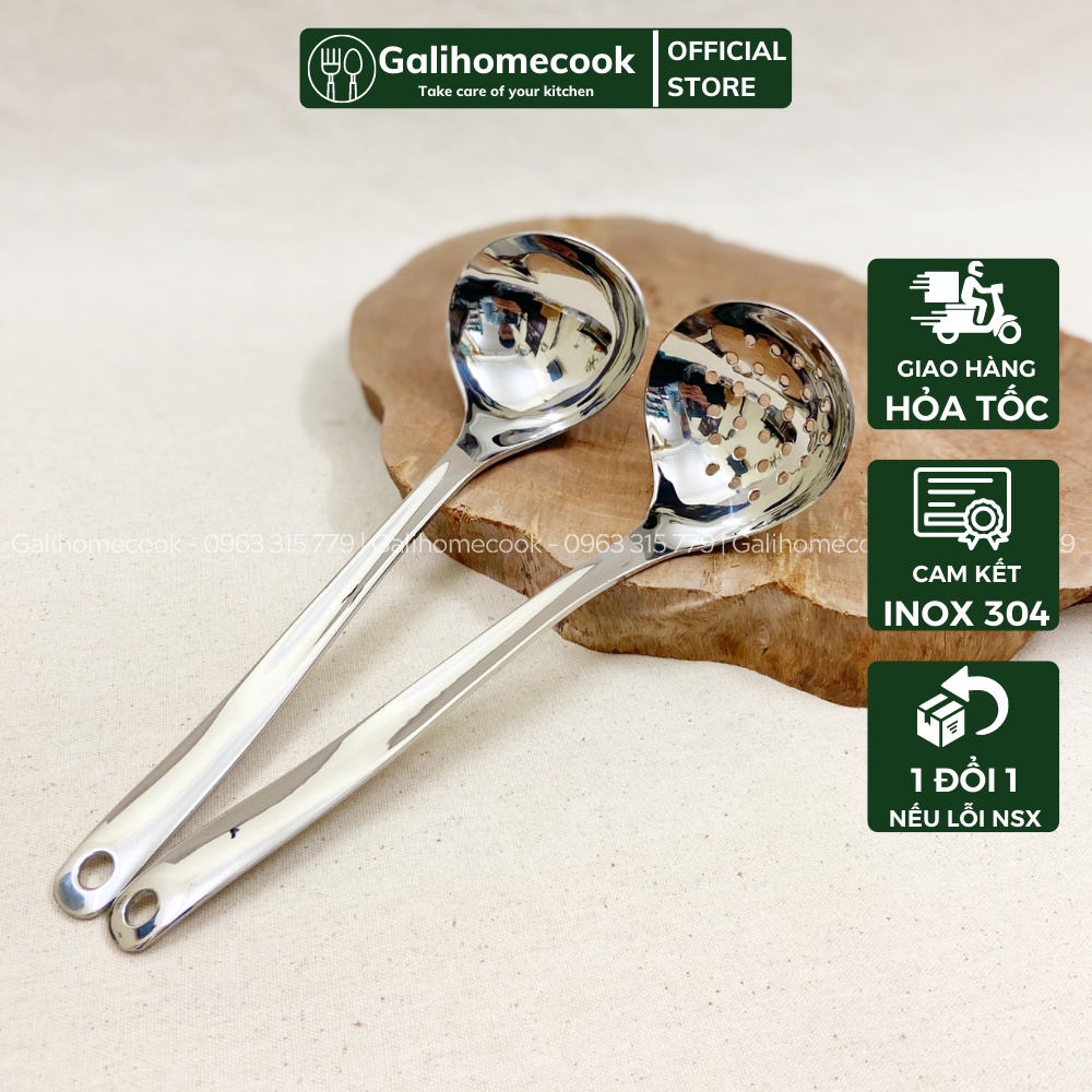 Muôi múc canh Inox 304 - 23.5cm x7cm | Galihomecook MCN-SSGP