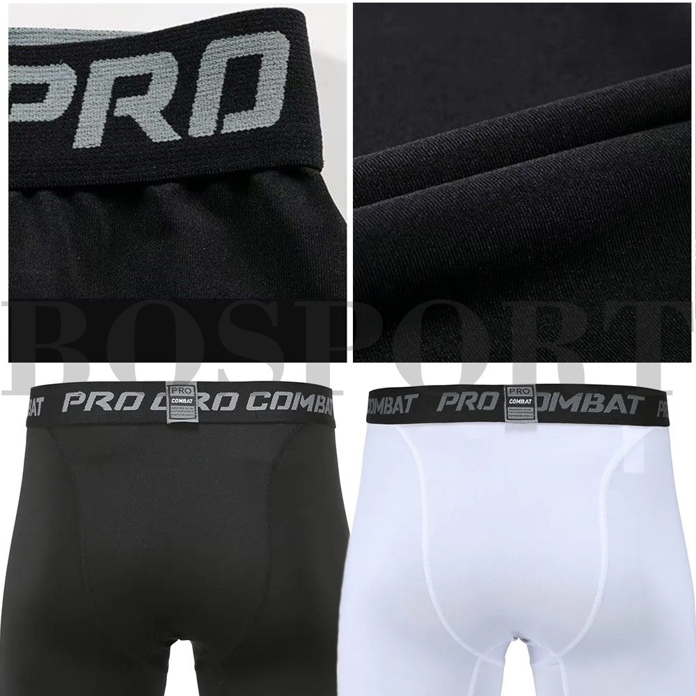 BOSPORT 40-100KG QUẦN GIỮ NHIỆT COMBAT PRO LEGGING NAM DÁNG LỬNG MÀU ĐEN