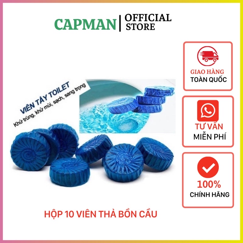 Hộp 10 Viên Thả Bồn Cầu Diệt Khuẩn Khử Mùi Hôi Hiệu Quả