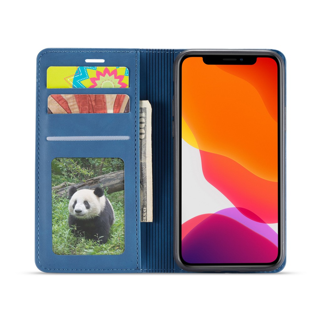 Bao da điện thoại nắp gập tích hợp ngăn đựng thẻ cho APPLE IPHONE 5/5S 6/6S 7/8 PLUS X/XS MAX XR 11 11PRO MAX | BigBuy360 - bigbuy360.vn