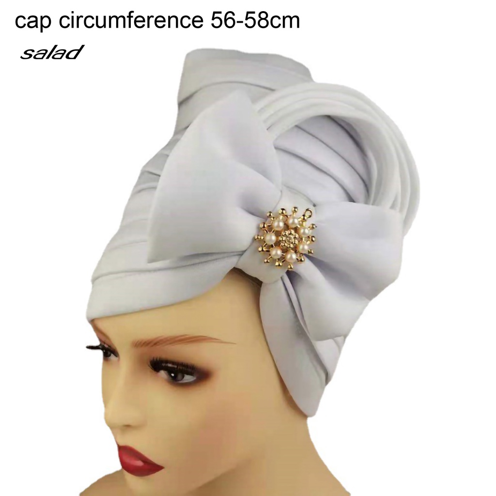 Mũ Turban Vải Satin Màu Trơn Thoải Mái Dùng Hàng Ngày